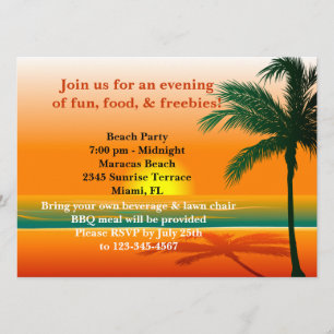 Invitación a fiesta de playa