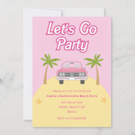 Invitación a fiesta de playa en Malibu