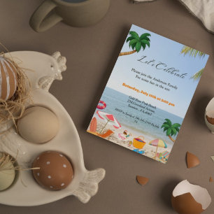 invitación a fiesta de playa,fiesta de playa famil