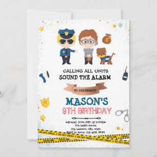 invitación a fiesta de policías y ladrones