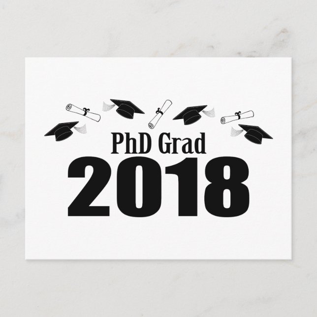 Invitación a Fiesta de postales para el grado PhD  (Anverso)
