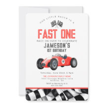 Invitación a Fiesta de primer cumpleaños de Carro