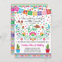 Invitación a Fiesta de primer cumpleaños de Fiesta