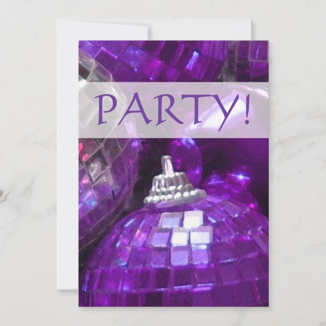 Invitación a 'Fiesta' de Purple Baubles (Anverso)