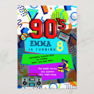 invitación a fiesta de regreso a los 90