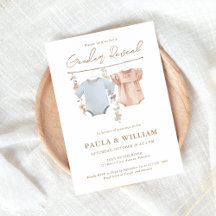 Invitación a Fiesta de Revelación de Género Boho