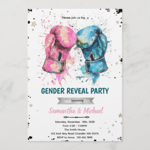 invitación a fiesta de revelación de género de box