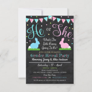 Invitación a fiesta de revelación de género en Sem