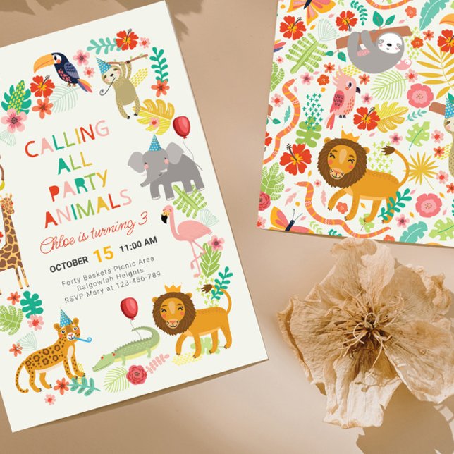 Invitación a Fiesta de Safari Birthfay, Fiesta de  (Subido por el creador)