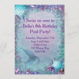Invitación a fiesta de sirena