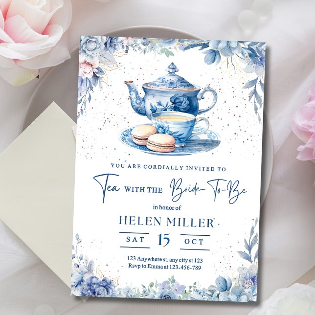 Invitación a Fiesta de té de ducha de novia, té co (Subido por el creador)