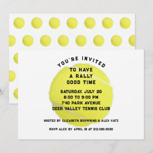 Invitación a fiesta de tenis