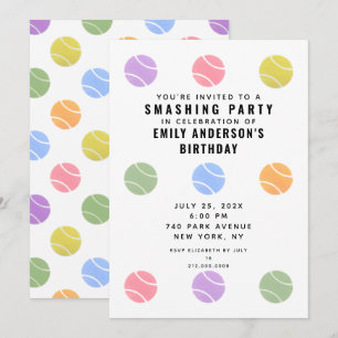Invitación a Fiesta de Tenis