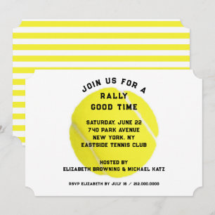 Invitación a fiesta de tenis