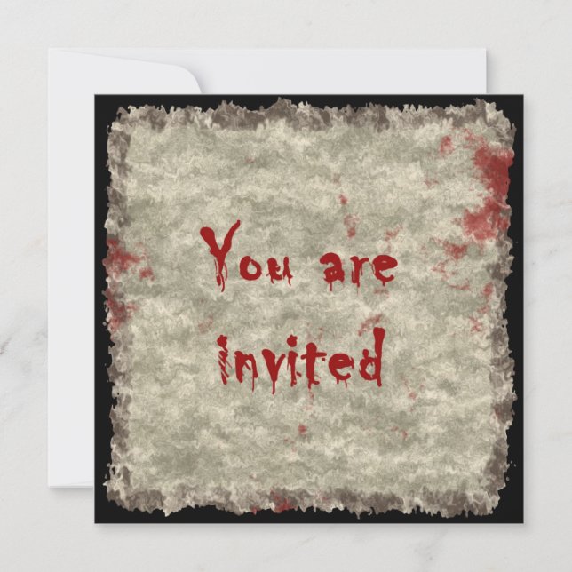 Invitación a fiesta de terror (Anverso)