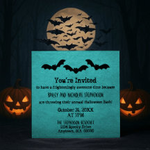 Invitación a fiesta de Trio de Bats Halloween, Ver