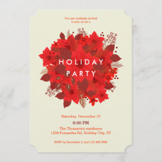 Invitación a fiesta de vacaciones de decoración fl