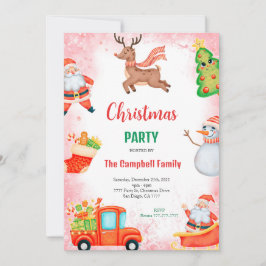 Invitación a fiesta de vacaciones de fiesta de fie