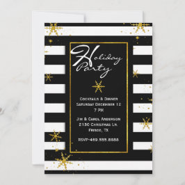 Invitación a fiesta de vacaciones de franjas conte