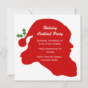 Invitación a fiesta de vacaciones de Santa Head