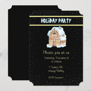 Invitación a fiesta de vacaciones en la casa de la