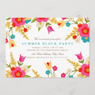Invitación a Fiesta de verano de Flores de País
