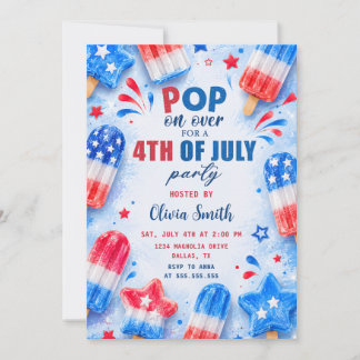 Invitación a fiesta de verano del 4 de julio