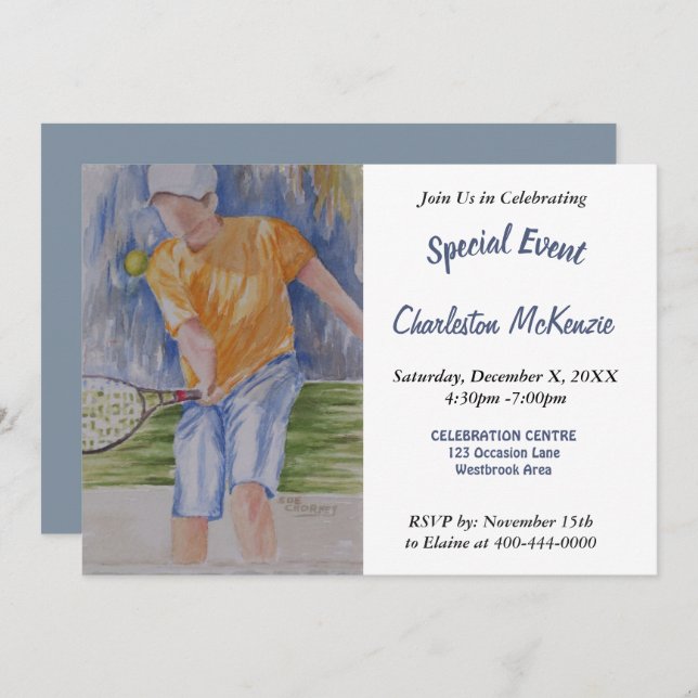 INVITACIÓN A FIESTA DE VERANO EN EL PATIO TRASERO (Anverso / Reverso)