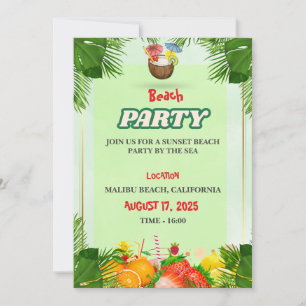 Invitación a Fiesta de Verano en la Playa
