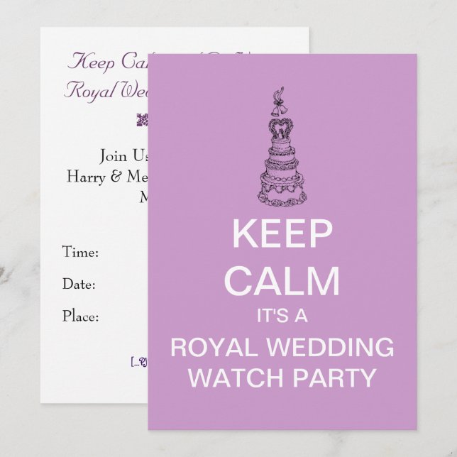 INVITACIÓN A FIESTA DE VISITA DE BODAS REALES MANT (Anverso / Reverso)