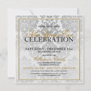 Invitación a fiesta de vísperas de Año Nuevo