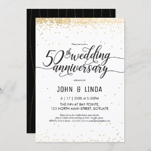 Invitación a Fiesta del 50° Aniversario Boda - Oro