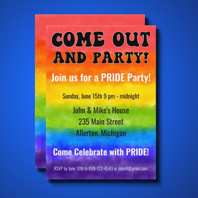 Invitación a fiesta del mes del Orgullo LGBTQ por  (Subido por el creador)