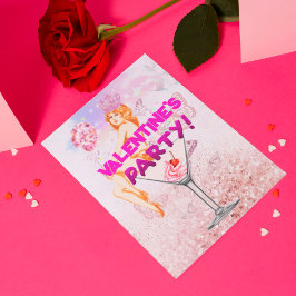 Invitación a Fiesta El día de San Valentín glamoro