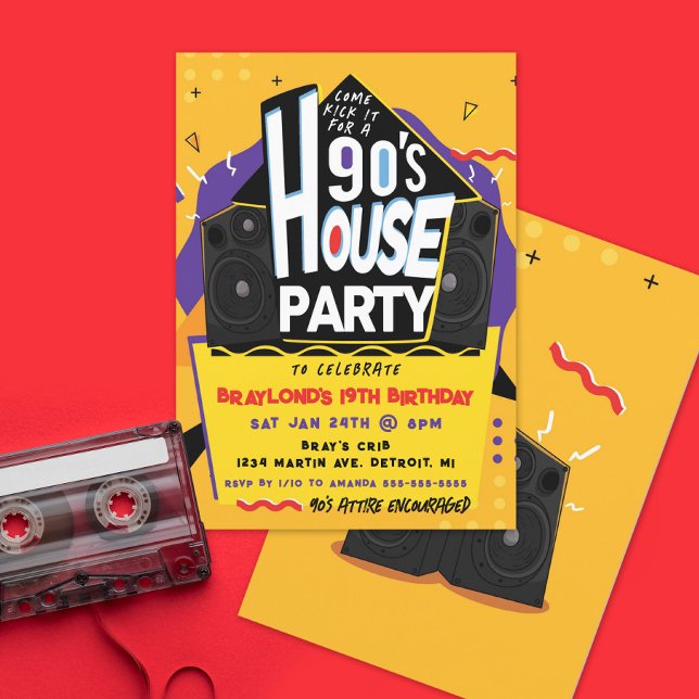 Invitación a fiesta en casa de los 90's (Subido por el creador)