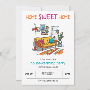 Invitación a fiesta en casa dulce
