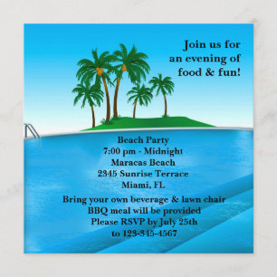 Invitación a fiesta en la piscina