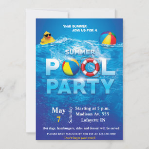 Invitación a Fiesta en la Piscina