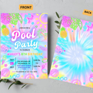 Invitación a fiesta en la piscina, Fiesta de natac