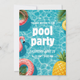 Invitación a Fiesta en la Piscina Flamingo Diversi
