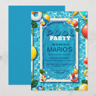Invitación a Fiesta en Splash Pad - Invitación de 