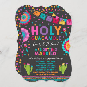Invitación a Fiesta Engagement Party Holy Guacamol
