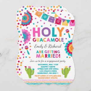 Invitación a Fiesta Engagement Party Holy Guacamol