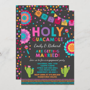 Invitación a Fiesta Engagement Party Holy Guacamol