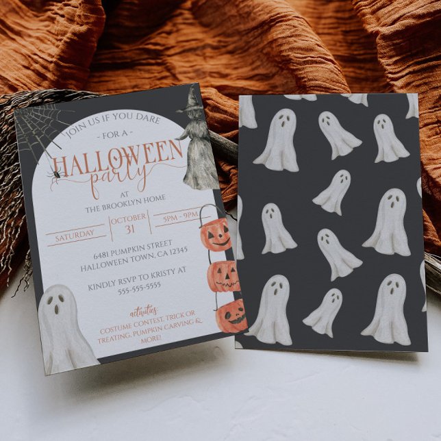 Invitación a fiesta estética de Halloween 90 (Subido por el creador)