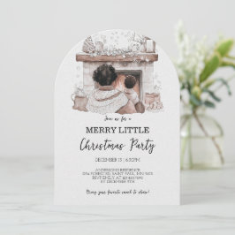Invitación a fiesta familiar de Navidades pequeños