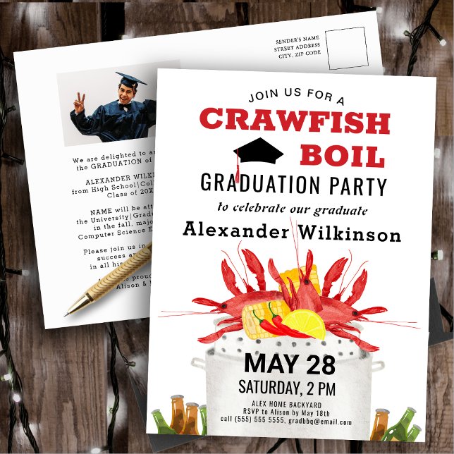 Invitación a fiesta fotográfica Red Crawfish Boil  (Subido por el creador)