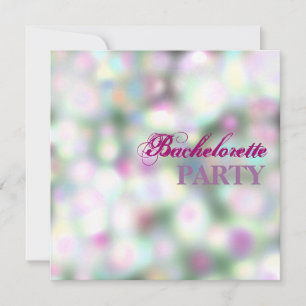 Invitación a fiesta glam con luces Bokeh borrosas 