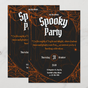 Invitación a fiesta gótica de Halloween