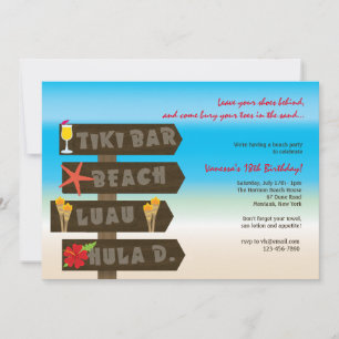 Invitación a fiesta hawaiana
